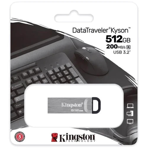 USB-флешка Kingston 512GB Kyson USB 3.2 Silver/Black (DTKN/512GB) фото 8