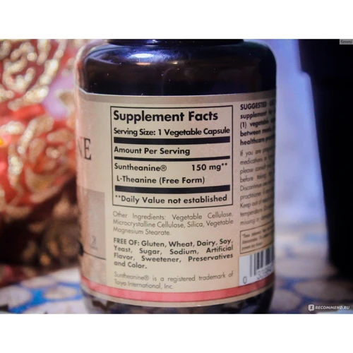 Solgar L-Theanine Free Form 150 mg 60 Vegetable Capsules: Тип L Теанин