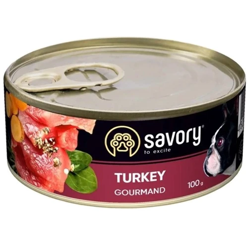 Влажный корм Savory Dog Gourmand для собак с индейкой 100 г