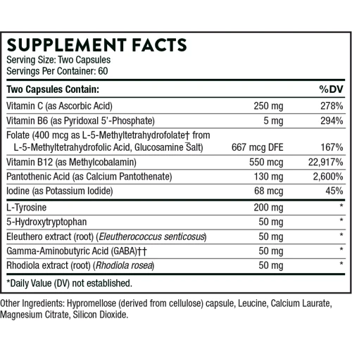 Thorne Emotion Balance Support 120 Veg Caps Підтримка нервової системи (formerly Deproloft-HF): Стать унісекс