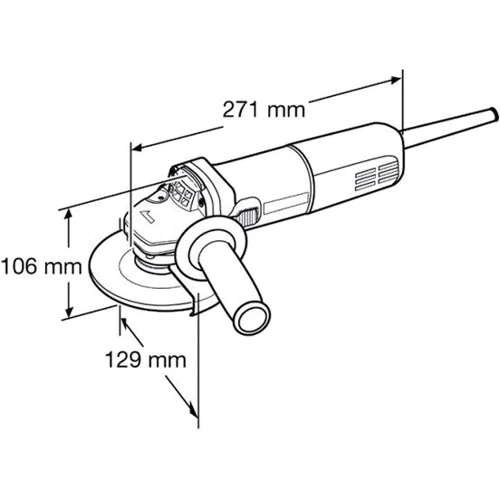 Шлифмашина угловая (болгарка) Makita 9557HNG: Потребляемая мощность 840 Вт