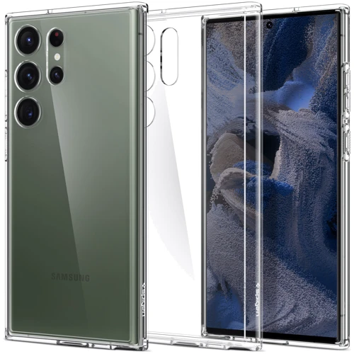 Аксессуар для смартфона Spigen Ultra Hybrid Crystal Clear (ACS05617) for Samsung S918 Galaxy S23 Ultra: Материал TPU (термополиуретан) и поликарбонат