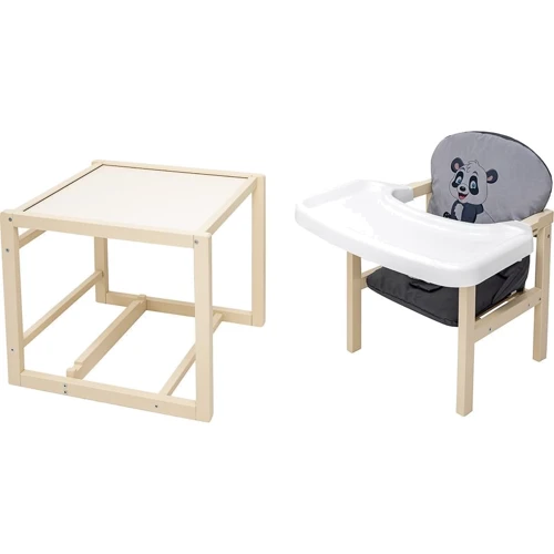 Стульчик-трансформер Babyroom Пеппи-260 слоновая кость/серый-графит (панда) (680989): Тип трансформер