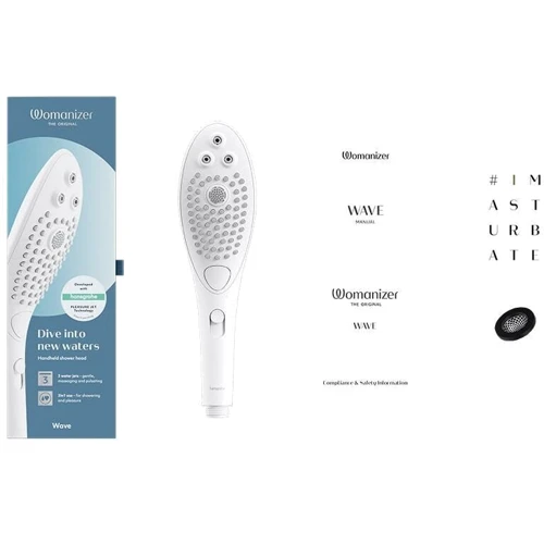 Насадка-стимулятор для душу 2в1 Womanizer Wave White