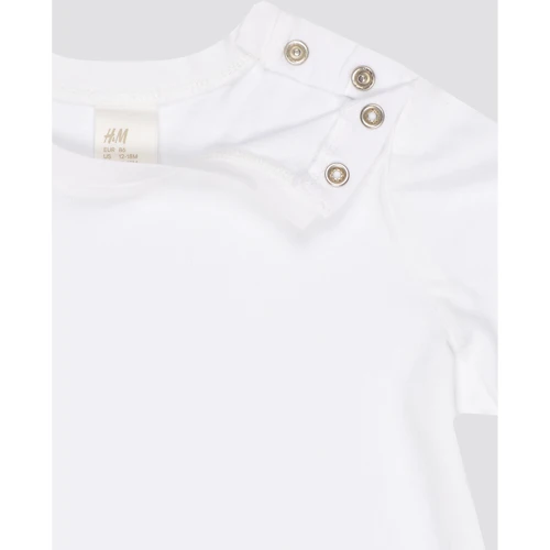 Футболка H&M 7030639 86 см белая: Тип Футболки