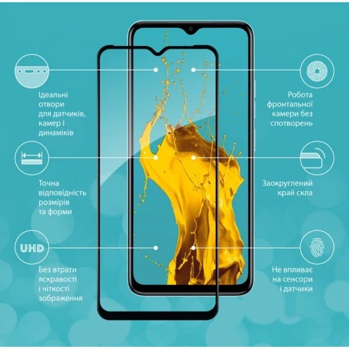 Аксесуар для смартфона Piko Tempered Glass Full Glue Black for Tecno Spark Go 2023: Тип защитное стекло