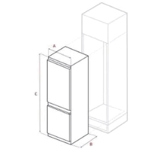Встраиваемый холодильник Amica BK34059.6 DFZOL: Объем морозильной камеры, л 67