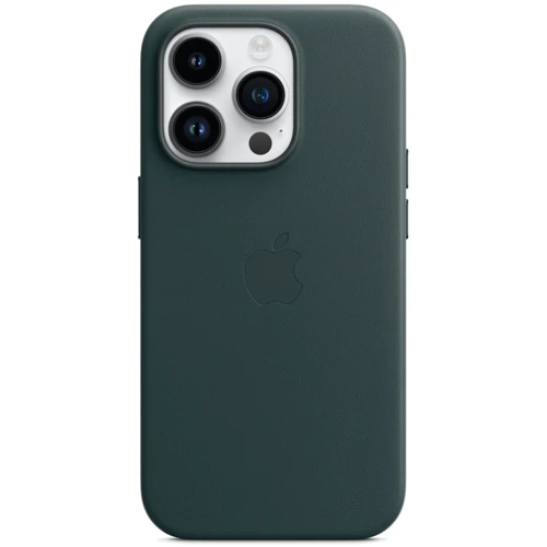 Чехол для iPhone Apple for iPhone 14 Pro Leather Case with MagSafe Forest Green (MPPH3) : Материалы кожа