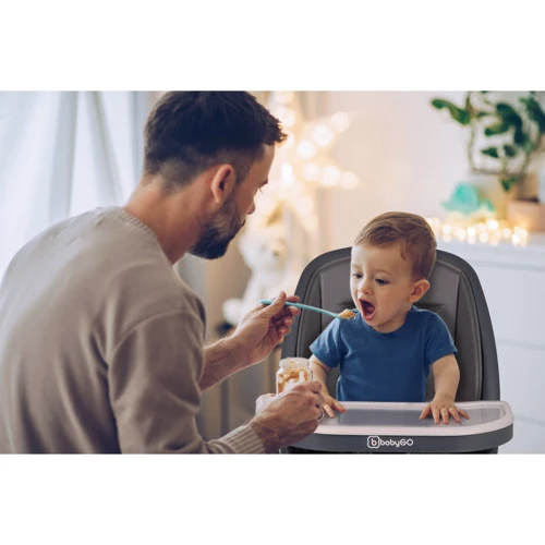 Детский стульчик для кормления 3 в 1 BabyGO Carou 360° серый (5751): Материал пластик