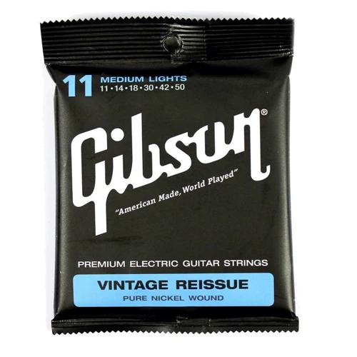 Струна для гитар Струны для электрогитары Gibson SEG-VR11 Vintage RE-Issue Pure Nickel Wound .011-.050