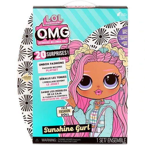 Игровой набор с куклой L.O.L. Surprise! серии O.M.G. S5 – Солнечная Леди (с аксессуарами): Особенности На шарнирах