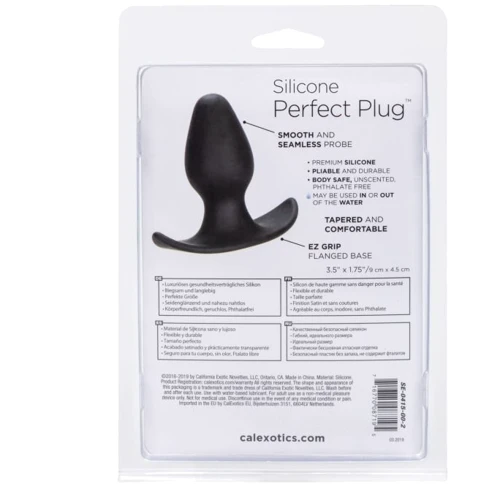 Силиконовая анальная пробка CalExotics Silicone Perfect Plug, 9х4,5 см