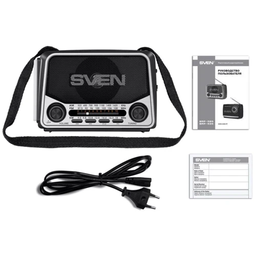 Акустика SVEN SRP-525 Grey: AM / FM радио есть