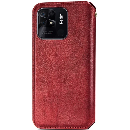 Чохол для телефона Mobile Case Getman Cubic Red для Xiaomi Redmi 10C: Матеріал Искусcтвенная шкіра і Термополиуретан