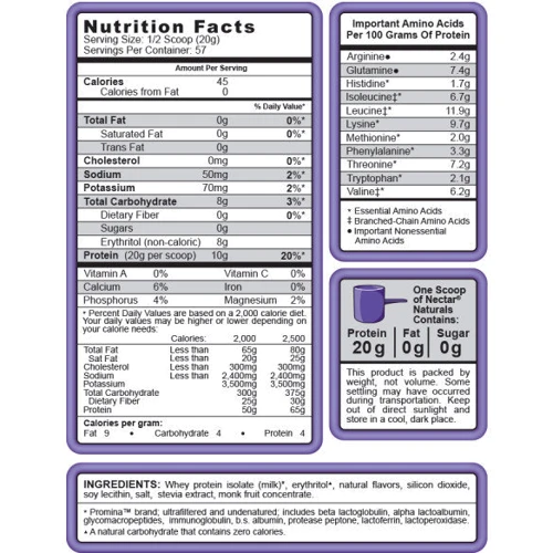 Протеїн Syntrax Nectar Naturals 907 g/ 45 servings/ Natural Peach: Вид ізоляти