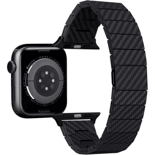 Аксессуар для Watch Pitaka Carbon Fiber Watch Band Modern Black/Grey (AWB2304) for Apple Watch 42/44/45/49mm фото 4