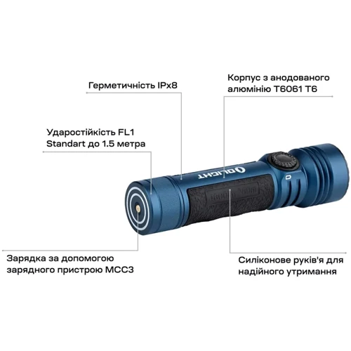 Ліхтар туристичний Olight Seeker 4 Pro CW midnight blue (2370.42.27) фото 11