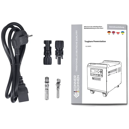 Зарядная станция Konner&Sohnen 2500PS 2560Wh,2500W UA: Особенности модели Чистая синусоида, Функция ИБП, Светильник, Дисплей, Чистая синусоида