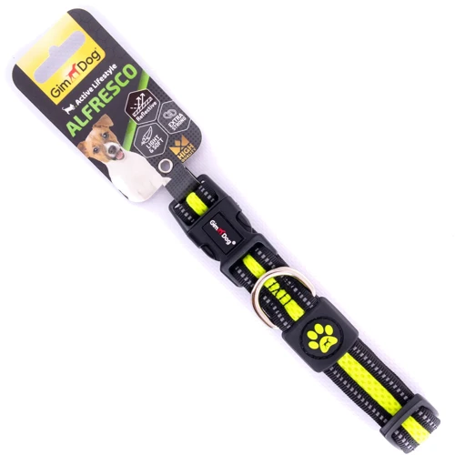 Ошейник для собак GimDog Alfresco двойной неопрен 3.2x42-66 см желтый (8009632059501)