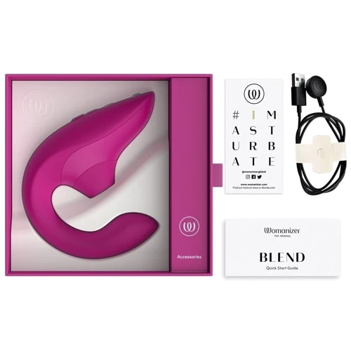 Вибратор кролик с вакуумной стимуляцией Womanizer Blend Vibrant Pink