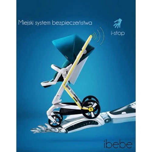 Коляска 2 в 1 Ibebe i-stop Chrome IS6 grey (624442) фото 8