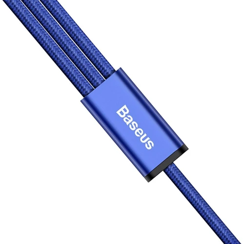 Кабель Baseus USB Cable to Lightning/microUSB/USB-C Rapid 1.2m Blue (CAMLT-SU13) фото 5