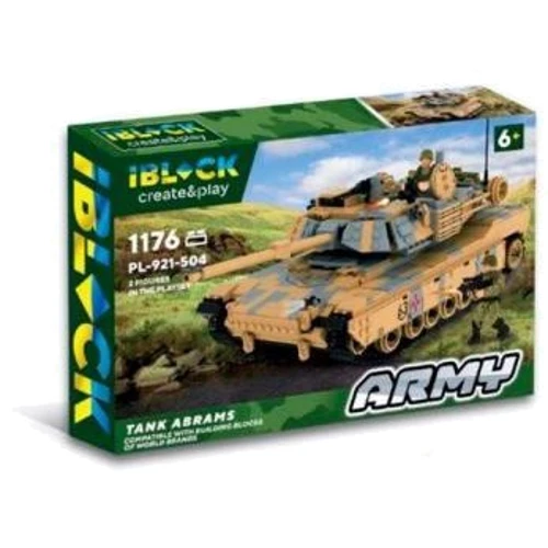 Конструктор IBLOCK Армія M1 Abrams 2 фігурки (PL-921-504): Кількість деталей, шт. 1176