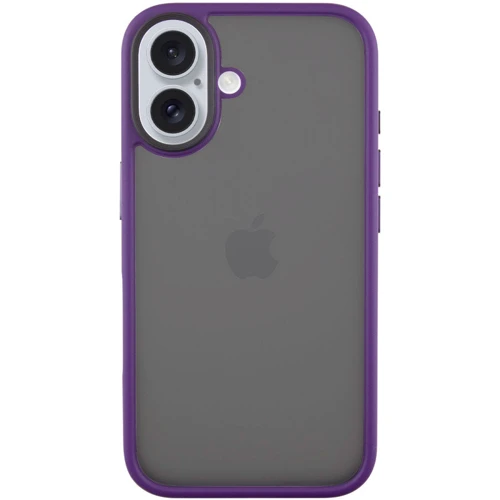 Чохол для iPhone Mobile Case TPU+PC Metal Buttons Dark Purple for iPhone 16