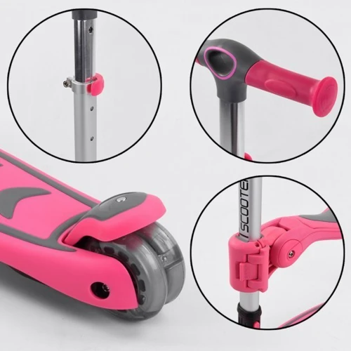 Самокат Best Scooter розовый (Т-05165): Конструкция рамы складная