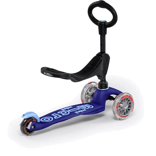 Самокат MICRO серії Mini 3in1 Deluxe - Синій (до 50 kg, до 20 kg з сидінням, 3-х кол.) (MMD014) фото 16