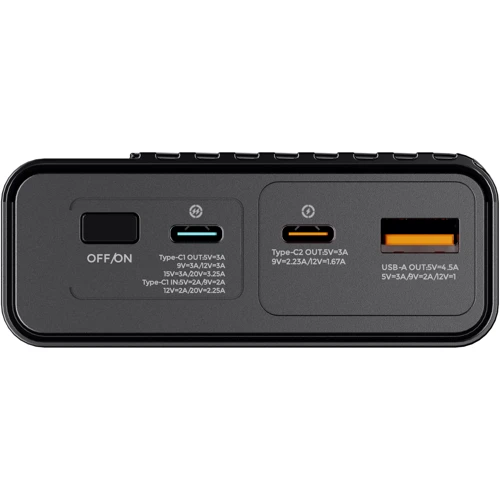 Зовнішній акумулятор Lynxer Power Bank 22500mAh PD+ QC 65W Black (5904496001594)
