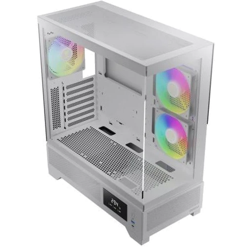 Корпус GAMDIAS Atlas M1 White (4712960139572): Материал передней панели закаленное стекло