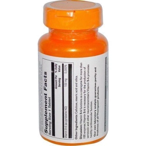 Thompson B6 100 mg 60 Tabs Витамин B6: Тип Витамин B