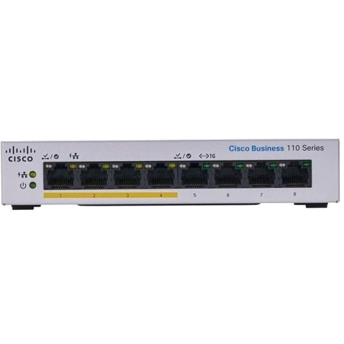 Мережевий комутатор Cisco CBS110-8PP-D-EU: Тип Коммутатор неуправляемый