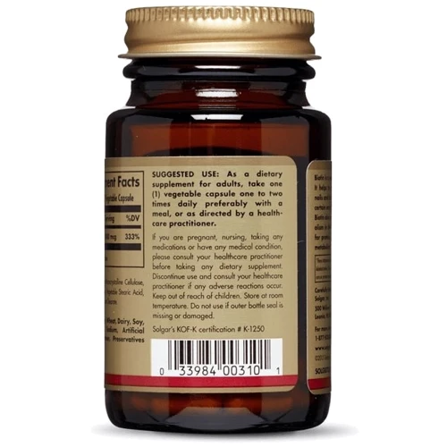 Solgar Biotin Солгар Биотин 1000 mcg 100 капсул: Пол Унисекс