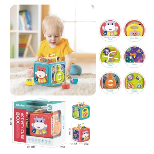 Игрушка куб Baby Toys сортер, лабиринт, руль, пианино (688-60)