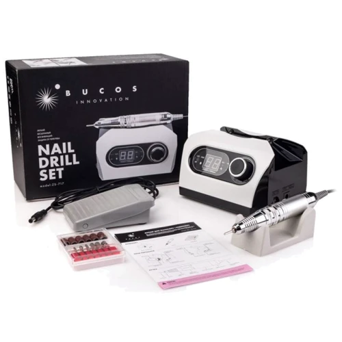 Фрезер BUCOS ZS-717 WHITE PROFESSIONAL (65W/35000 об.): Дополнительно Педаль управления, регулировка скорости