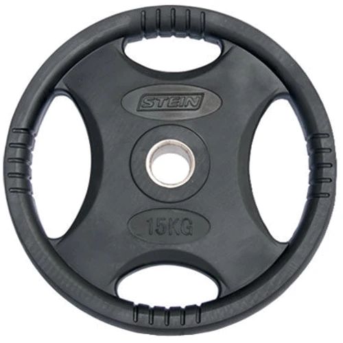 Млинці для штанг і гантель Stein 15 кг прогумований чорний DB6061-15