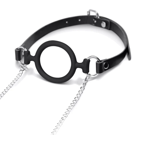 Зажимы для сосков с кляпом Bedroom Fantasies Nipple Clamps & Silicone Gag Ring