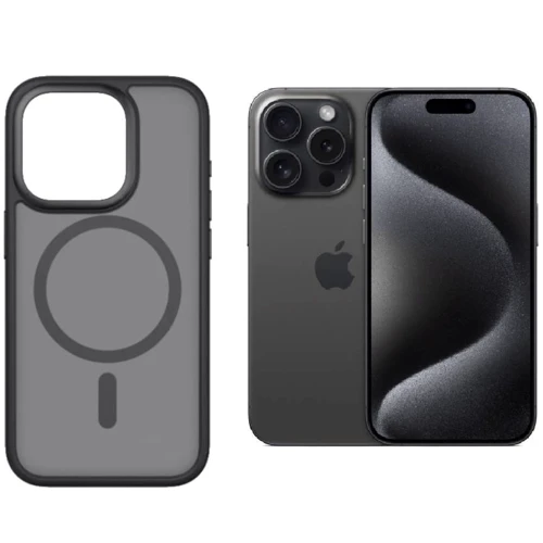 Чехол для iPhone Monblan Crystal Case Magnetic Black for iPhone 15 Pro