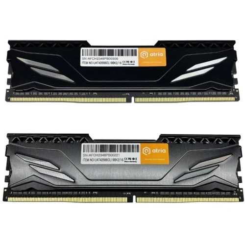 ATRIA 32 GB (2x16GB) DDR4 3200 MHz Fly Black (UAT43200CL18BK2/32) UA