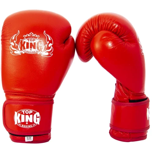 Кожаные перчатки для бокса Maraton Top King # 8 OZ Красные