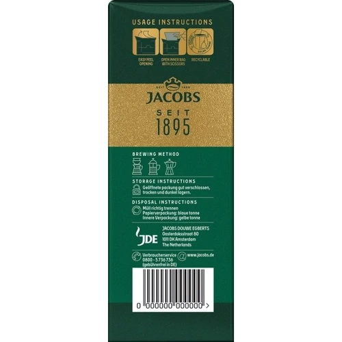 Кофе молотый Jacobs Kronung 100% Арабика 500 г (8711000708651): Вес нетто 500 г