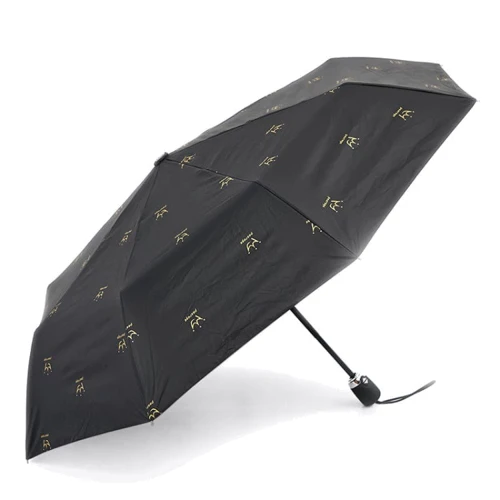 Зонт женский автомат Monsen черный (C1Rio1-black): Фасон Складной (3 сложения)