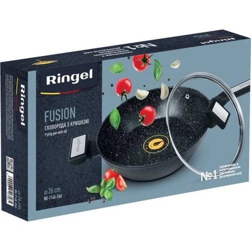 Сковорода Ringel Fusion 26 см с крышкой (RG-1145-26d): Тип сковороды Традиционная