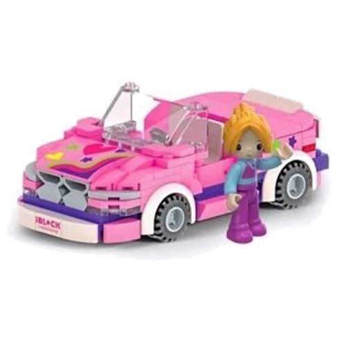 Конструктор IBLOCK Junior Kids hits Дівчатка Велика подорож Кабріолет (KH08/002/1): Кількість деталей, шт. 195