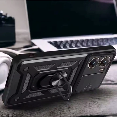 Чехол для телефонов Mobile Case Camshield Serge Ring Black for Poco X7 Pro: Материал TPU (термополиуретан) и поликарбонат