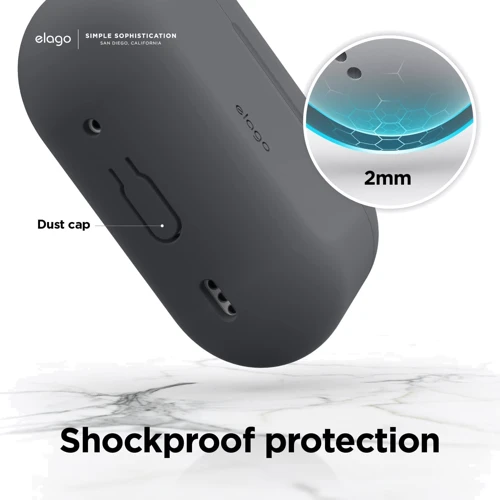 Чехол для наушников Elago Silicone Hang Case Dark Gray (EAPP2SC-HANG-DGY) for Apple AirPods Pro 2 фото 6