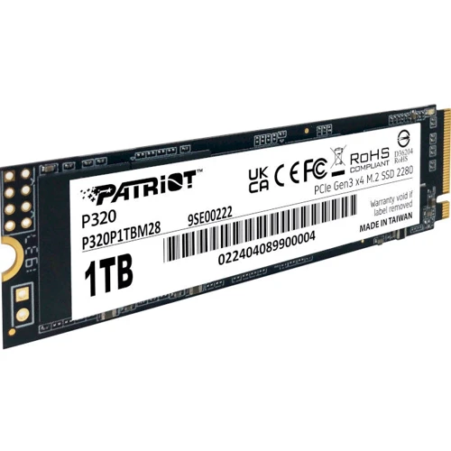 PATRIOT P320 1 TB (P320P1TBM28): Интерфейс подключения PCI-Express 3.0 (x4)