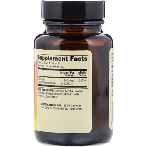 Dr. Mercola Liposomal Vitamin D3 10.000 IU Витамин Д3 липосомальный 30 капсул: Тип Витамин D
